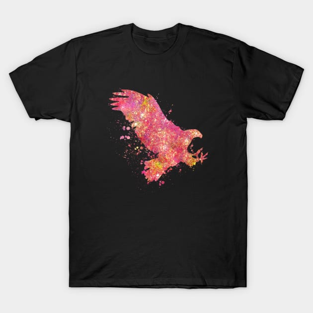 Eagle Birds Forest Wild Nature World Earth Free Flight Watercolor T-Shirt by Cubebox